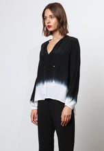 Load image into Gallery viewer, Religion Lineage Top In Black &amp; White Dip Dye
