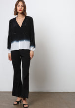 Load image into Gallery viewer, Religion Lineage Top In Black &amp; White Dip Dye
