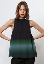 Load image into Gallery viewer, Religion Salvo Top In Dip Dye Black &amp; Green
