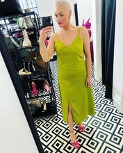 Load image into Gallery viewer, Ayda Dress In Lime Green
