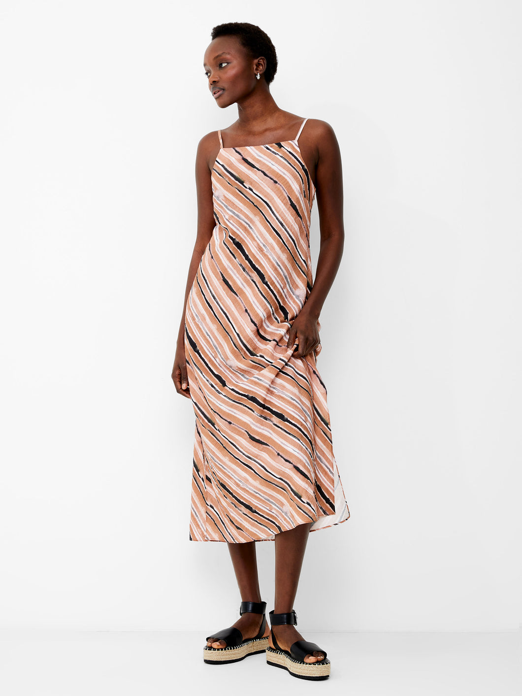 French Connection Gaia Flavia Dress In Mocha