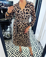 Load image into Gallery viewer, NU Denmark Raffia Dress In Leopard
