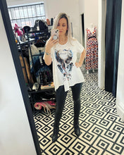 Load image into Gallery viewer, Religion Butterfly Skull Tee White

