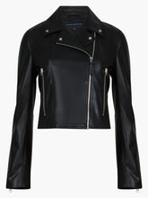 Load image into Gallery viewer, French Connection Etta Pleather Biker Jacket In Black
