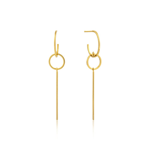 Ania Haie Gold Modern Solid Drop Earrings E002-03G